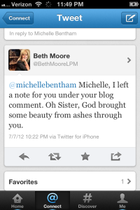 Beth Moore Tweet